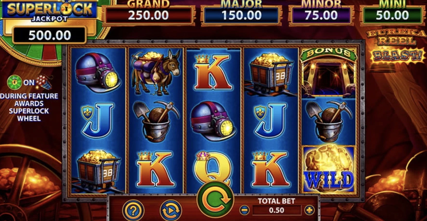 Онлайн автоматы «Eureka Reel Blast Superlock» на портале казино Вулкан Platinum